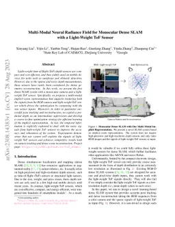 Multi-Modal Neural Radiance Field for Monocular Dense SLAM with a
  Light-Weight ToF Sensor