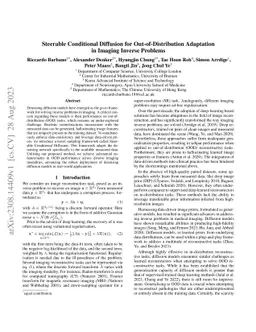 Steerable Conditional Diffusion for Out-of-Distribution Adaptation in Medical Image Reconstruction