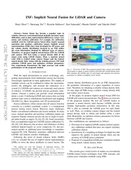 INF: Implicit Neural Fusion for LiDAR and Camera
