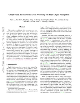 Graph-based Asynchronous Event Processing for Rapid Object Recognition