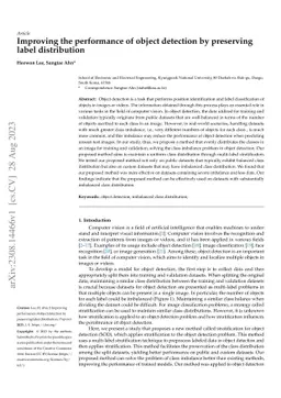 Improving the performance of object detection by preserving label
  distribution