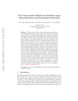 Pixel-Aware Stable Diffusion for Realistic Image Super-resolution and
  Personalized Stylization