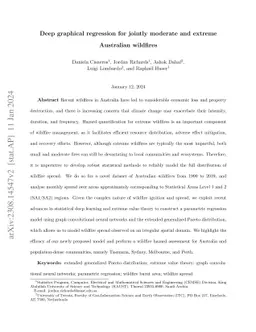 Deep graphical regression for jointly moderate and extreme Australian
  wildfires