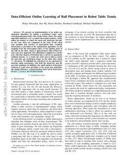 Data-Efficient Online Learning of Ball Placement in Robot Table Tennis