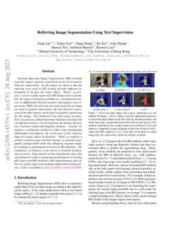 Referring Image Segmentation Using Text Supervision