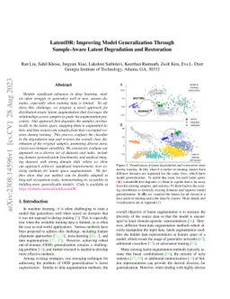 LatentDR: Improving Model Generalization Through Sample-Aware Latent
  Degradation and Restoration