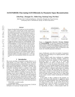 SAM-PARSER: Fine-tuning SAM Efficiently by Parameter Space
  Reconstruction