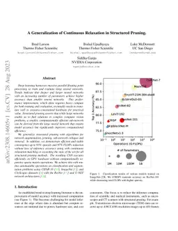 A Generalization of Continuous Relaxation in Structured Pruning