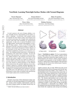 VoroMesh: Learning Watertight Surface Meshes with Voronoi Diagrams