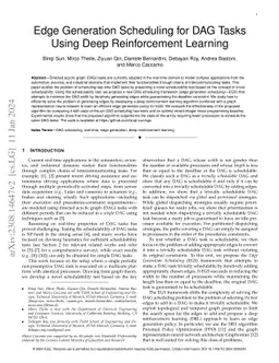 Edge Generation Scheduling for DAG Tasks Using Deep Reinforcement
  Learning