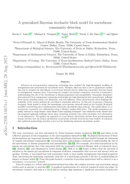 A generalized Bayesian stochastic block model for microbiome community
  detection