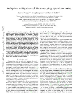 Adaptive mitigation of time-varying quantum noise
