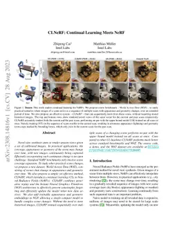 CLNeRF: Continual Learning Meets NeRF