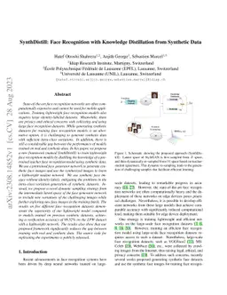 SynthDistill: Face Recognition with Knowledge Distillation from
  Synthetic Data