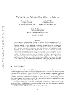 NAS-X: Neural Adaptive Smoothing via Twisting