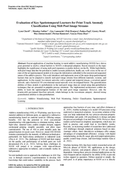 Evaluation of Key Spatiotemporal Learners for Print Track Anomaly
  Classification Using Melt Pool Image Streams