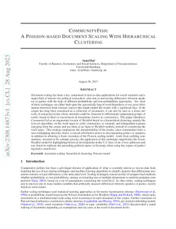CommunityFish: A Poisson-based Document Scaling With Hierarchical
  Clustering