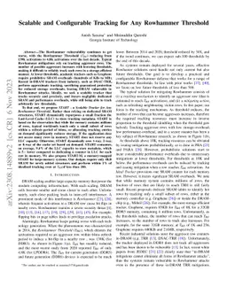 Scalable and Configurable Tracking for Any Rowhammer Threshold