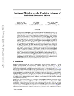 Conformal Meta-learners for Predictive Inference of Individual Treatment
  Effects