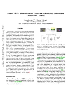RobustCLEVR: A Benchmark and Framework for Evaluating Robustness in
  Object-centric Learning