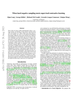 When hard negative sampling meets supervised contrastive learning