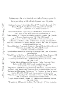 Patient-specific, mechanistic models of tumor growth incorporating
  artificial intelligence and big data