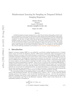 Reinforcement Learning for Sampling on Temporal Medical Imaging
  Sequences