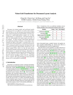 Vision Grid Transformer for Document Layout Analysis