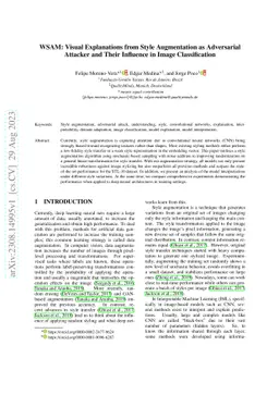 WSAM: Visual Explanations from Style Augmentation as Adversarial
  Attacker and Their Influence in Image Classification