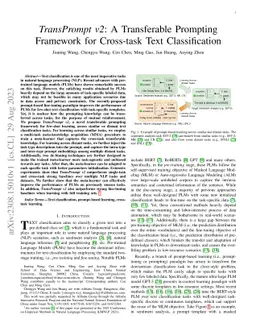 TransPrompt v2: A Transferable Prompting Framework for Cross-task Text
  Classification
