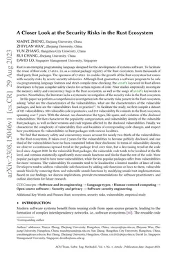 A Closer Look at the Security Risks in the Rust Ecosystem