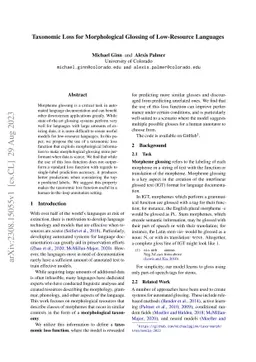 Taxonomic Loss for Morphological Glossing of Low-Resource Languages