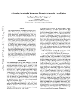 Advancing Adversarial Robustness Through Adversarial Logit Update