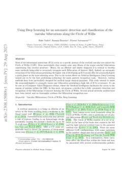 Using deep learning for an automatic detection and classification of the
  vascular bifurcations along the Circle of Willis
