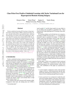 Class Prior-Free Positive-Unlabeled Learning with Taylor Variational
  Loss for Hyperspectral Remote Sensing Imagery