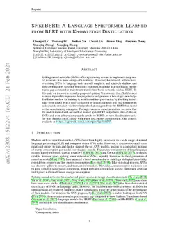 SpikeBERT: A Language Spikformer Learned from BERT with Knowledge
  Distillation