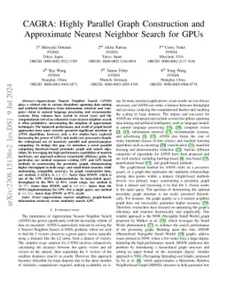 CAGRA: Highly Parallel Graph Construction and Approximate Nearest
  Neighbor Search for GPUs