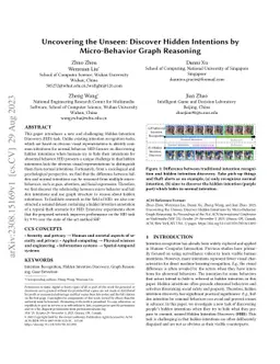 Uncovering the Unseen: Discover Hidden Intentions by Micro-Behavior
  Graph Reasoning