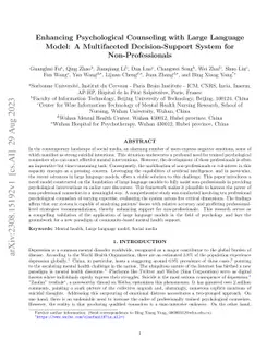 Enhancing Psychological Counseling with Large Language Model: A
  Multifaceted Decision-Support System for Non-Professionals