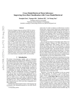 Cross-Modal Retrieval Meets Inference:Improving Zero-Shot Classification
  with Cross-Modal Retrieval