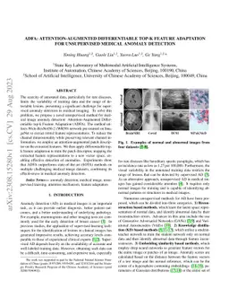 ADFA: Attention-augmented Differentiable top-k Feature Adaptation for
  Unsupervised Medical Anomaly Detection