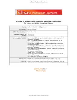 Practice of Alibaba Cloud on Elastic Resource Provisioning for
  Large-scale Microservices Cluster