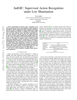IndGIC: Supervised Action Recognition under Low Illumination