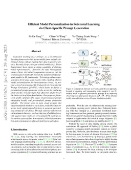Efficient Model Personalization in Federated Learning via
  Client-Specific Prompt Generation