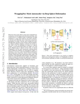 WrappingNet: Mesh Autoencoder via Deep Sphere Deformation