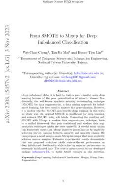 From SMOTE to Mixup for Deep Imbalanced Classification