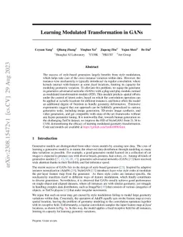 Learning Modulated Transformation in GANs