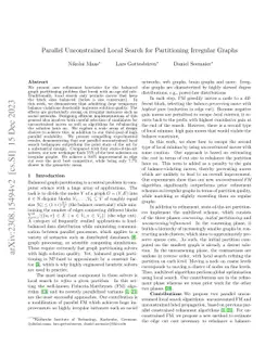 Parallel Unconstrained Local Search for Partitioning Irregular Graphs