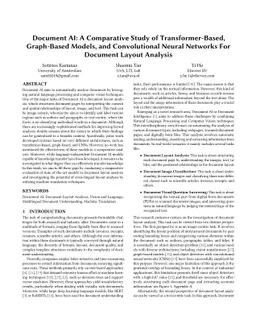 Document AI: A Comparative Study of Transformer-Based, Graph-Based
  Models, and Convolutional Neural Networks For Document Layout Analysis