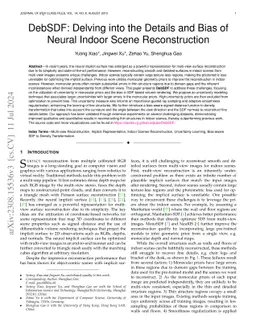 DebSDF: Delving into the Details and Bias of Neural Indoor Scene
  Reconstruction